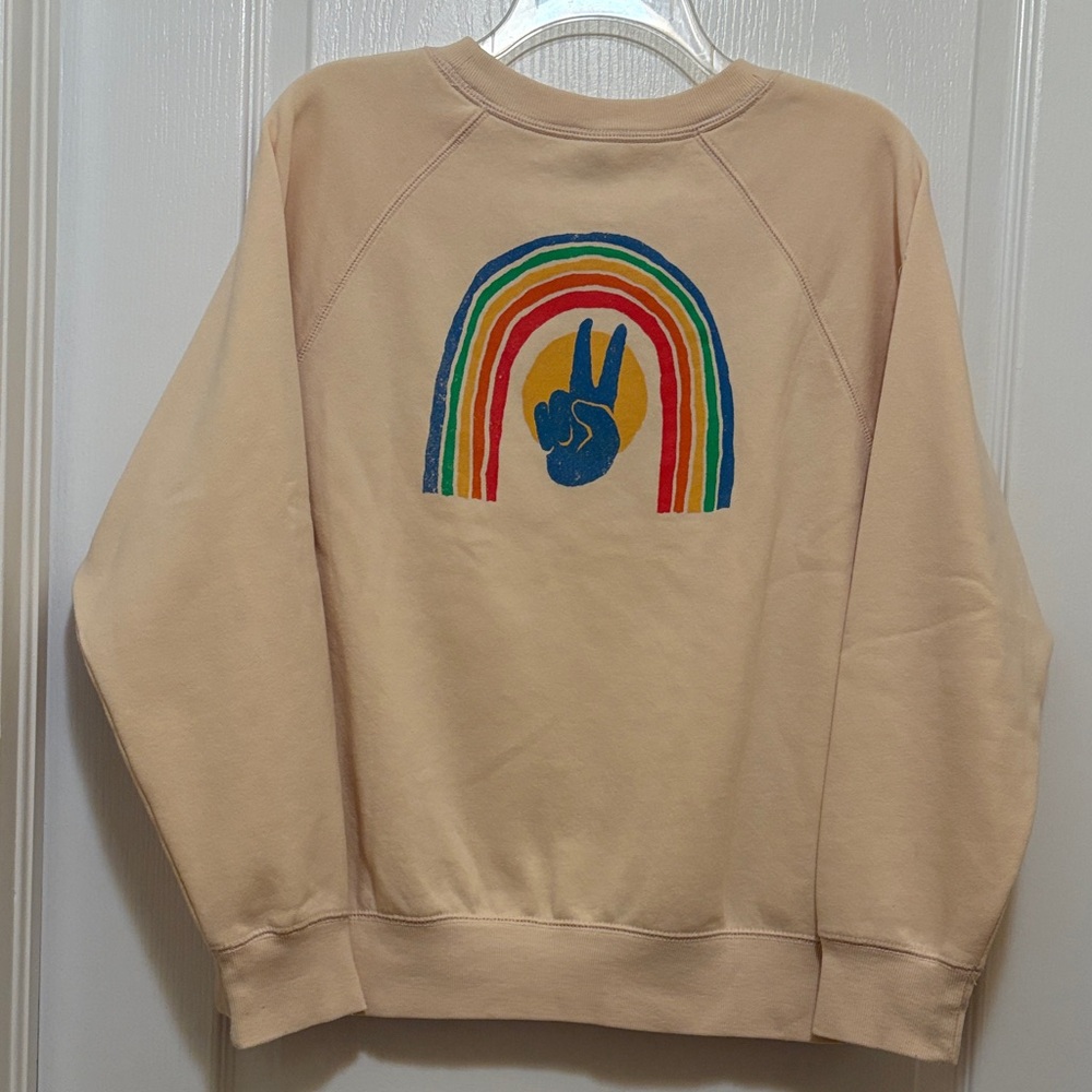 Old Navy Light Peach Crewneck Sweatshirt L - Picture 3 of 3